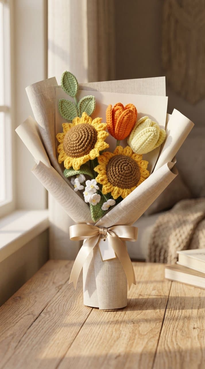 Sunflower & Honeybee Bouquet