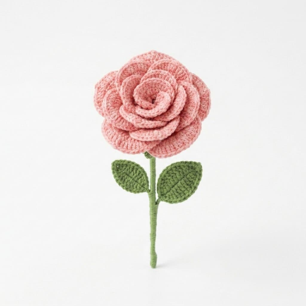 Light Pink Stemmed Rose & Peony