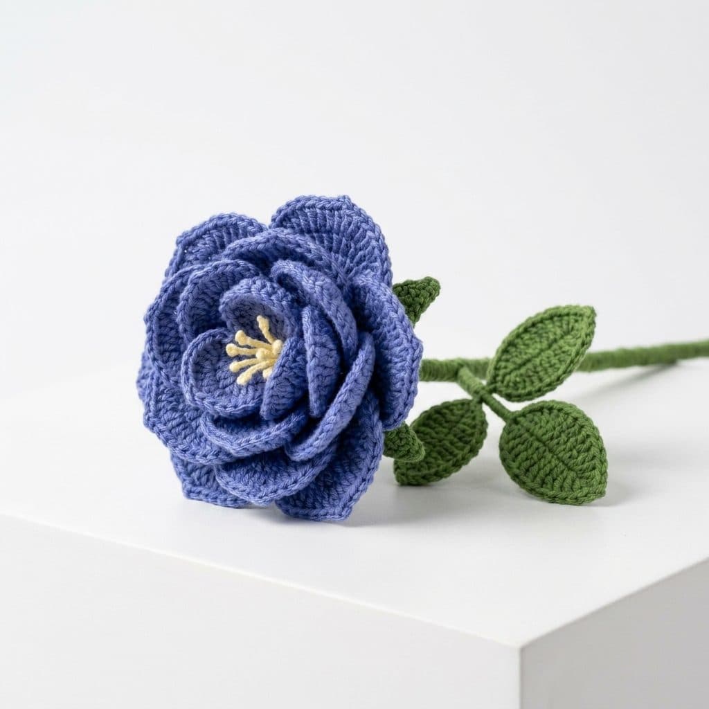 Blue Stemmed Rose & Peony