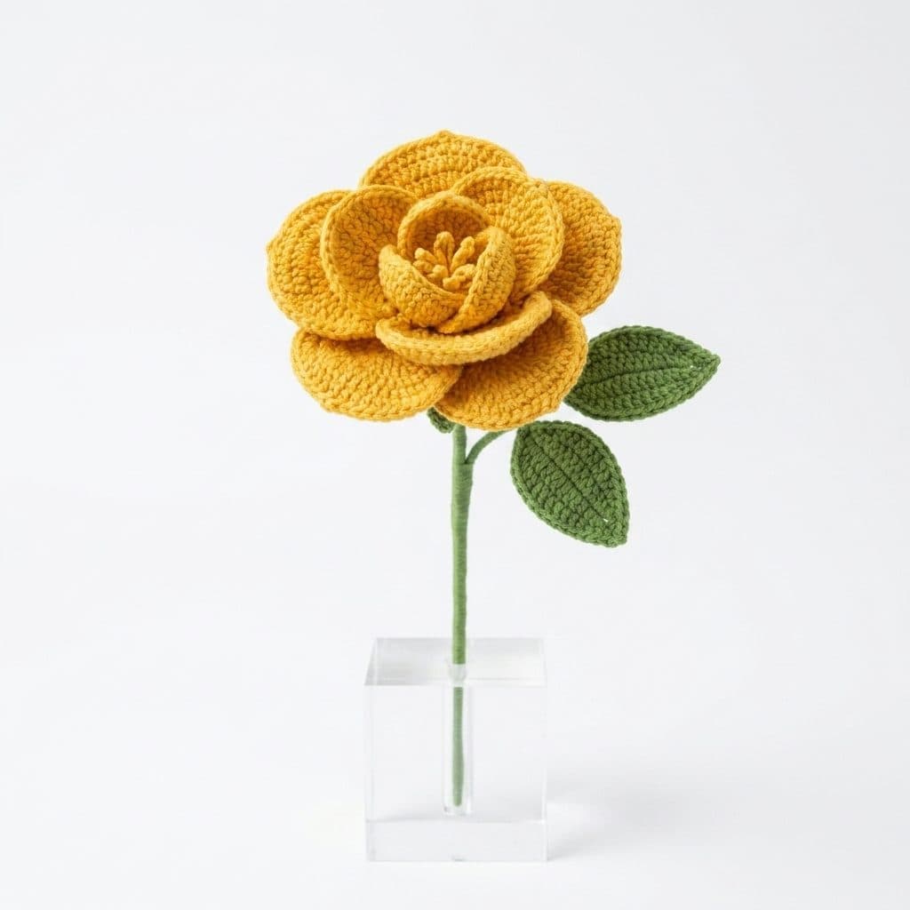 Gold Stemmed Rose & Peony