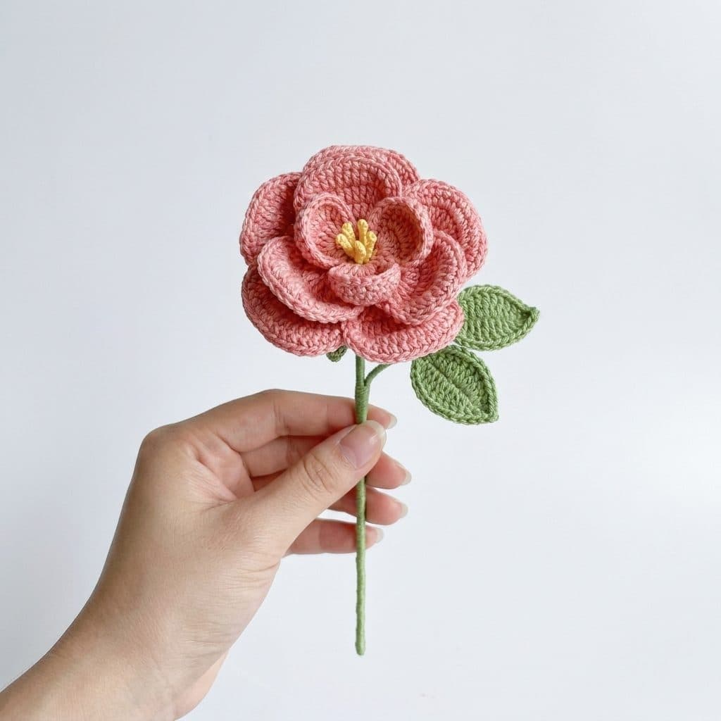 Pink Stemmed Rose & Peony