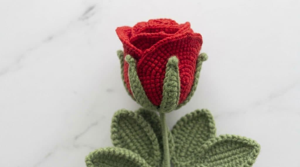 Red Single-Stem Rose
